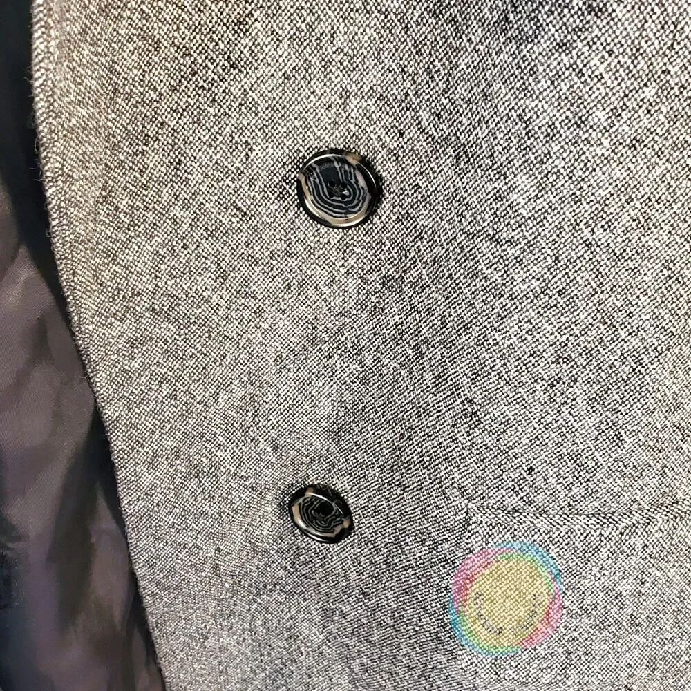 NWT Talbots Italian Wool Silk Tweed Blazer 14 Double Breasted - Picture 12 of 16